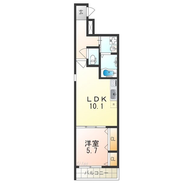 高石駅 徒歩6分 1階の物件間取画像