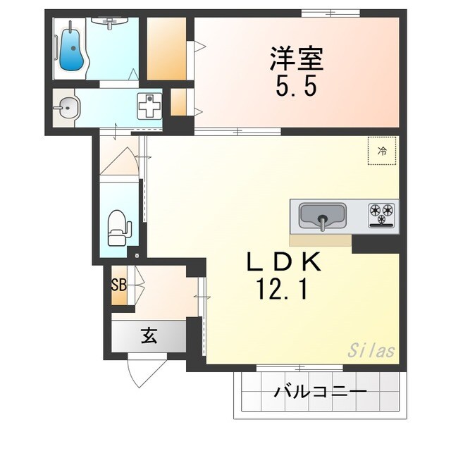 堺東駅 徒歩7分 1階の物件間取画像