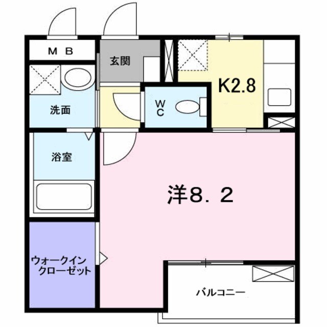 富木駅 徒歩19分 2階の物件間取画像