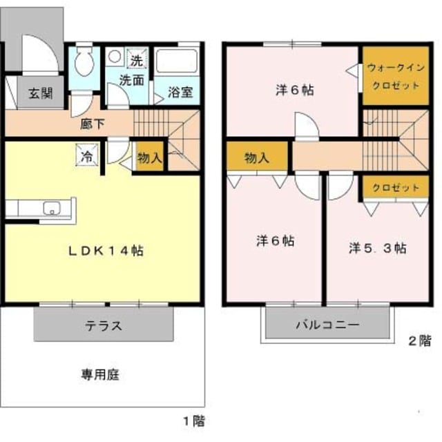 新金岡駅 徒歩9分 1-2階の物件間取画像