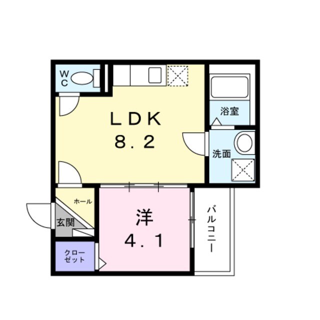 若江岩田駅 徒歩6分 1階の物件間取画像