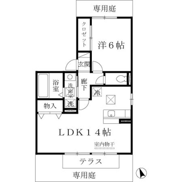 リバティーコートの物件間取画像