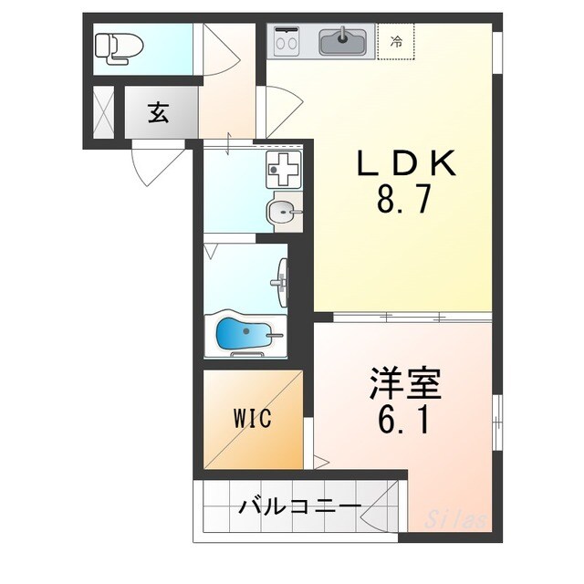 フジパレス遠里小野イーストの物件間取画像