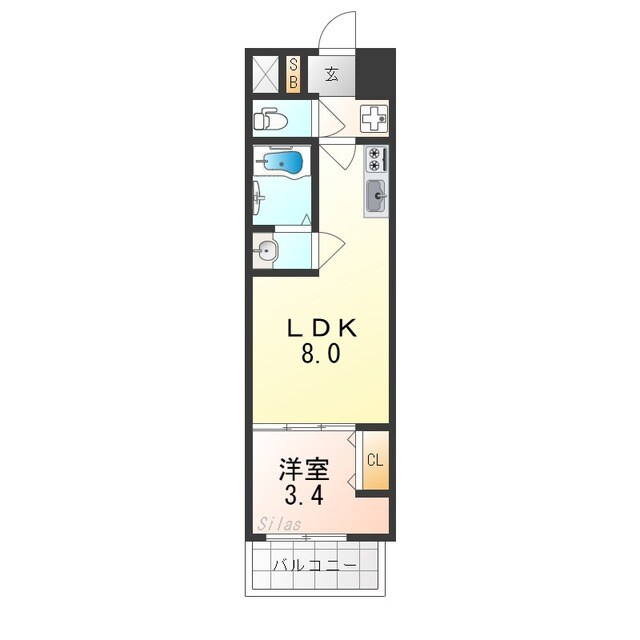 Mv.ms大阪新加美の物件間取画像