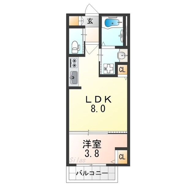 矢田駅 徒歩7分 1階の物件間取画像