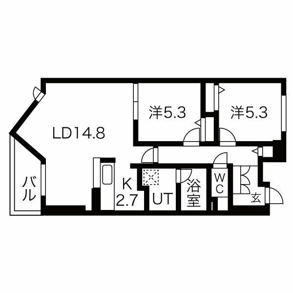 鳴子北駅 徒歩3分 2階の物件間取画像