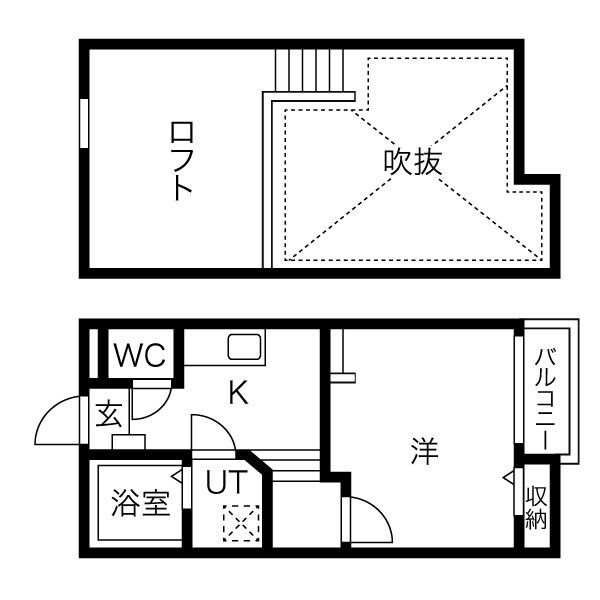 Creo堀田弐番館の物件間取画像