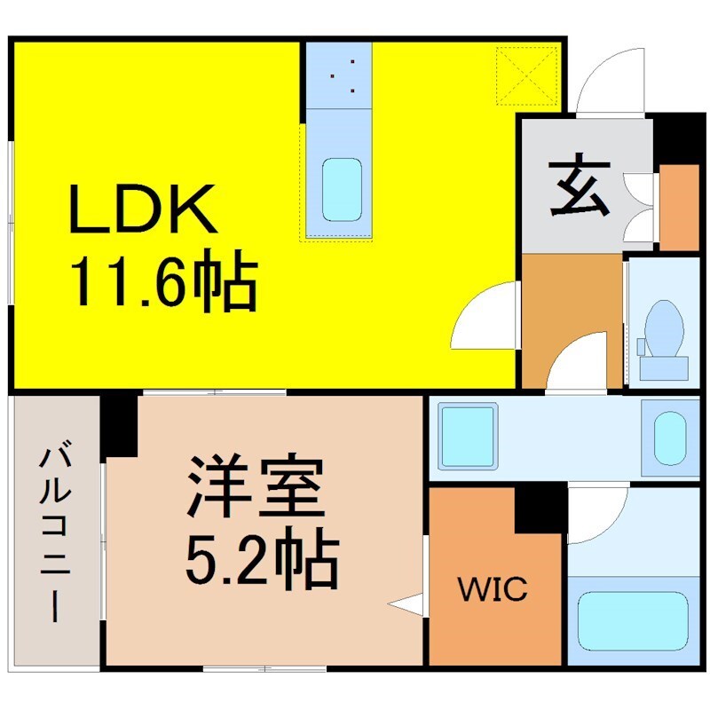 徳重駅 徒歩14分 3階の物件間取画像