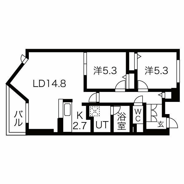 鳴子北駅 徒歩3分 4階の物件間取画像