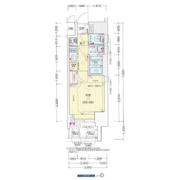 吹上駅 徒歩1分 8階の物件間取画像