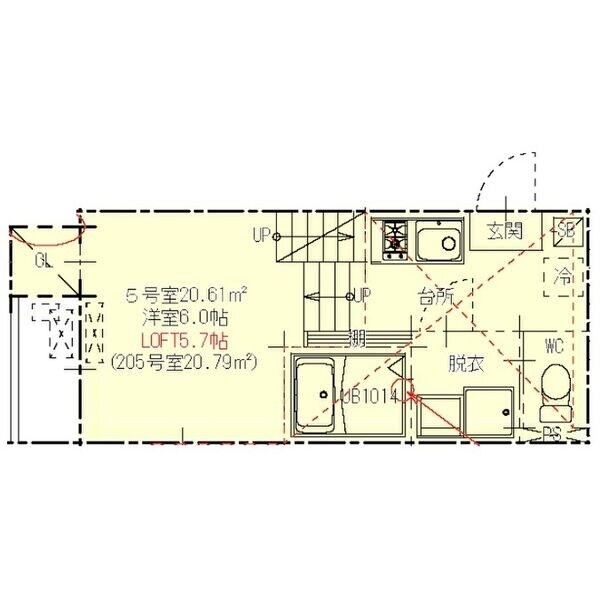 ハーモニーテラス松月町の物件間取画像