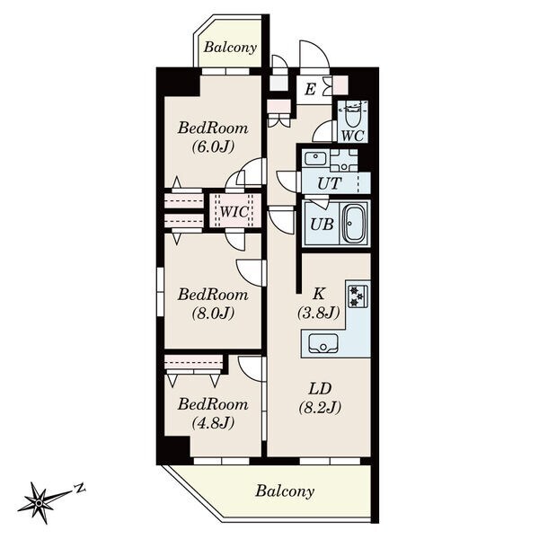 S-RESIDENCE神沢affordの物件間取画像