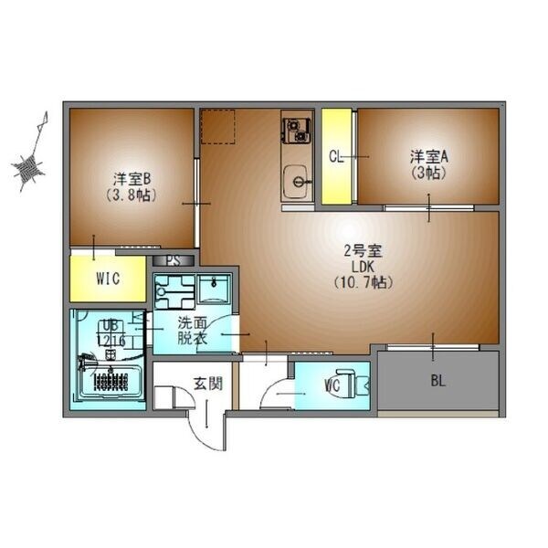 REGALEST観音の物件間取画像