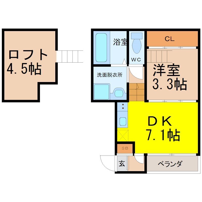 ハーモニーテラス二番VIの物件間取画像