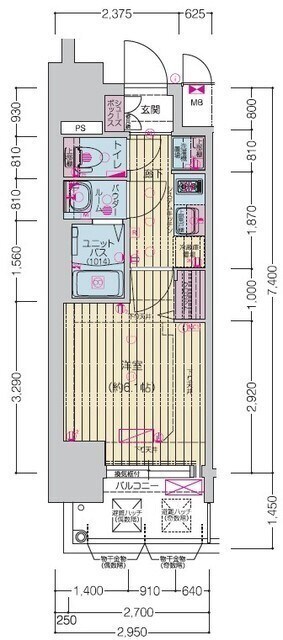 プレサンス桜山駅前アフォードの物件間取画像