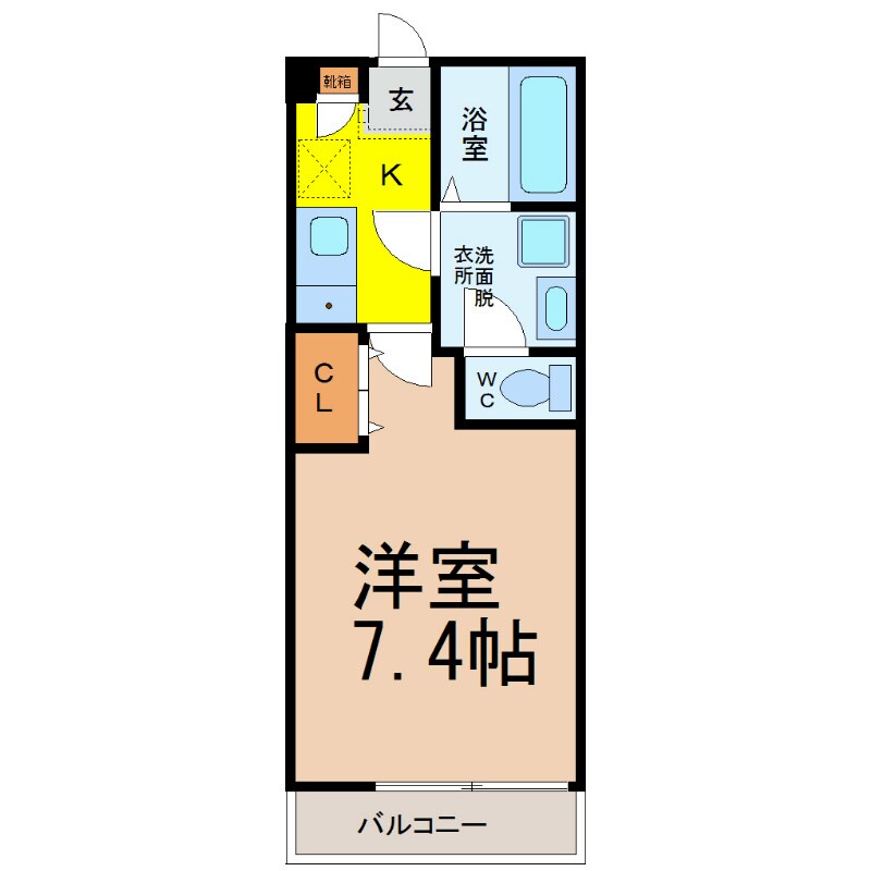 クレフラスト野並B棟の物件間取画像