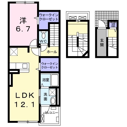 鳴子北駅 徒歩5分 3階の物件間取画像