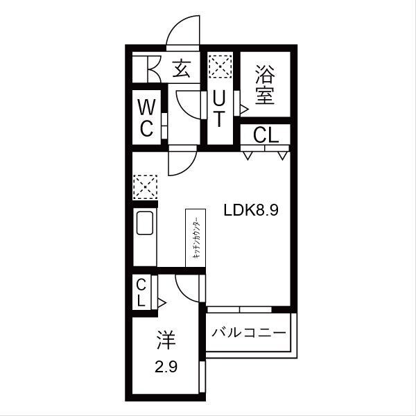 fika道徳の物件間取画像