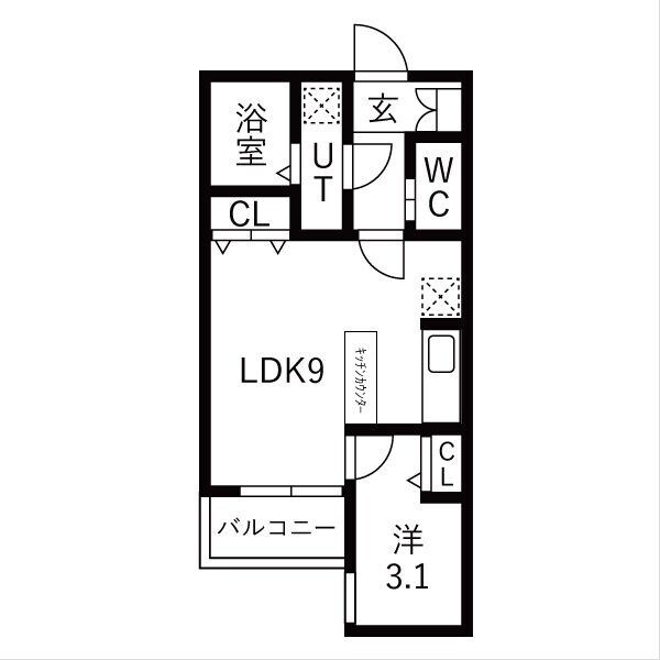 fika道徳の物件間取画像