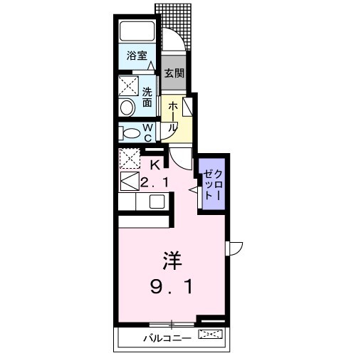 名和駅 徒歩14分 1階の物件間取画像