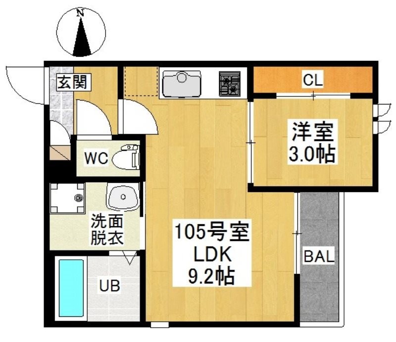 東別院駅 徒歩13分 1階の物件間取画像