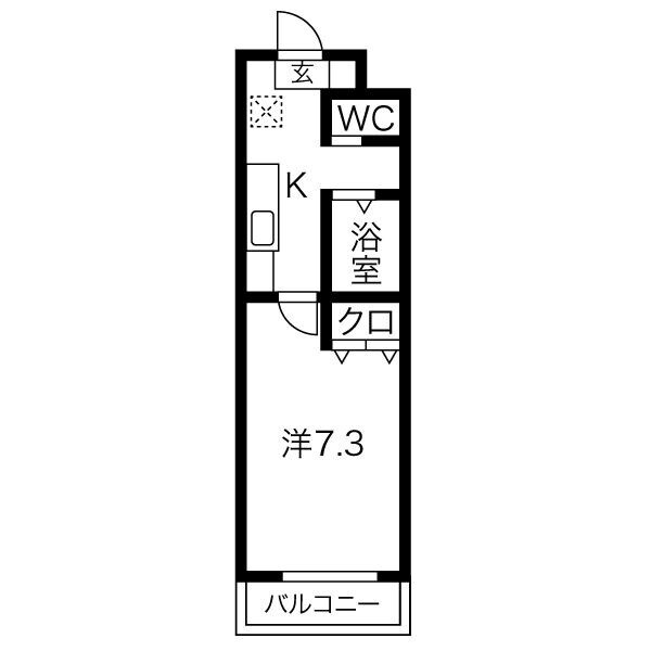 大江駅 徒歩15分 3階の物件間取画像