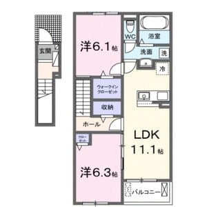 相生山駅 徒歩23分 2階の物件間取画像