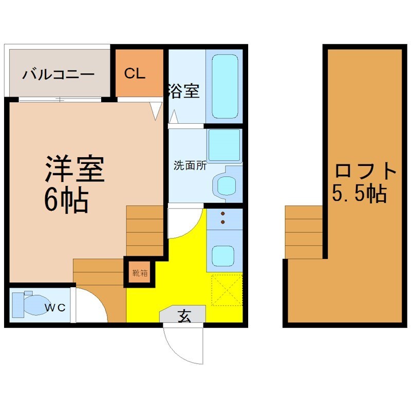 堀田駅 徒歩10分 2階の物件間取画像