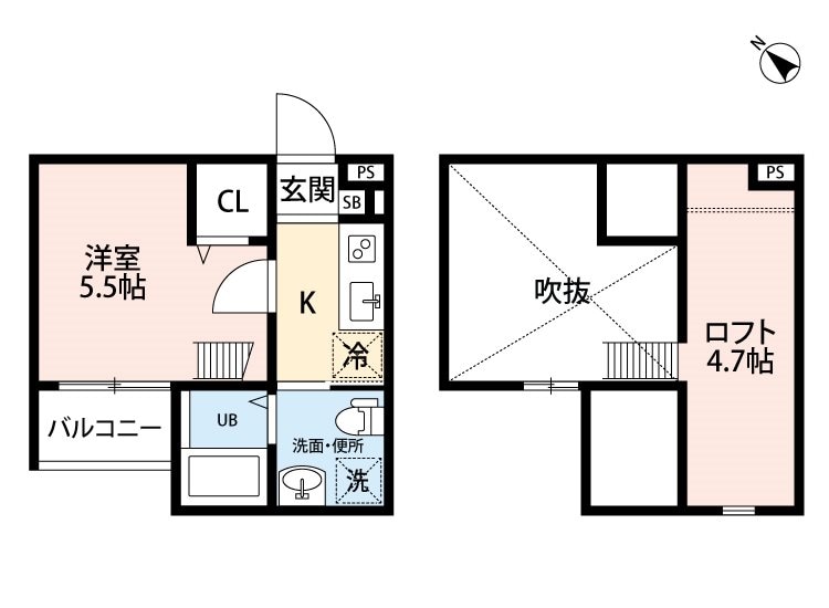 鳴海駅 徒歩5分 1階の物件間取画像