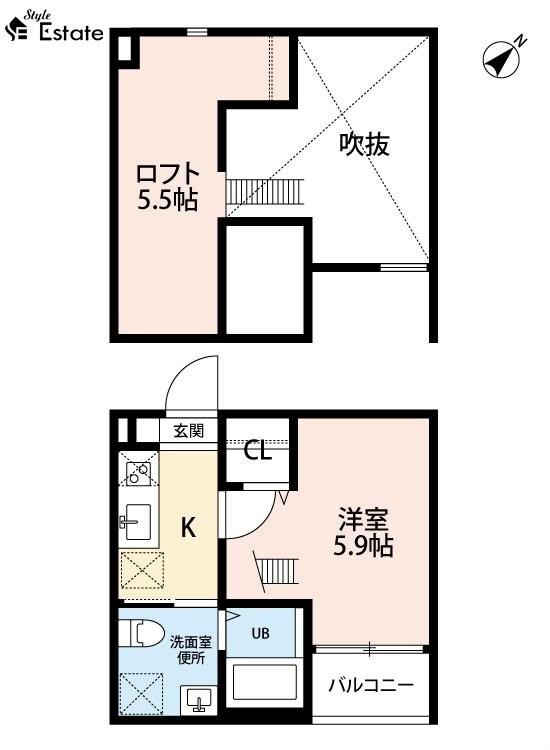 鳴海駅 徒歩7分 2階の物件間取画像