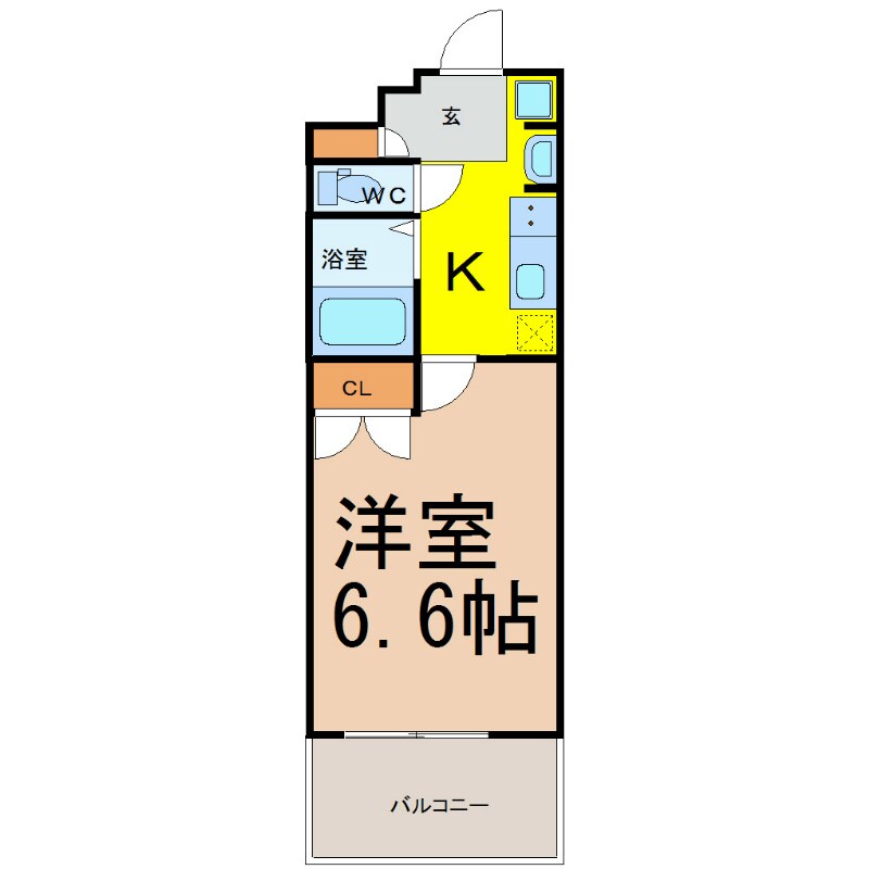 御器所駅 徒歩3分 13階の物件間取画像