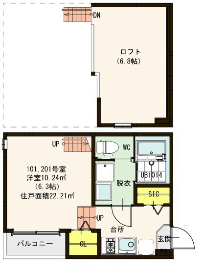 秀名館の物件間取画像
