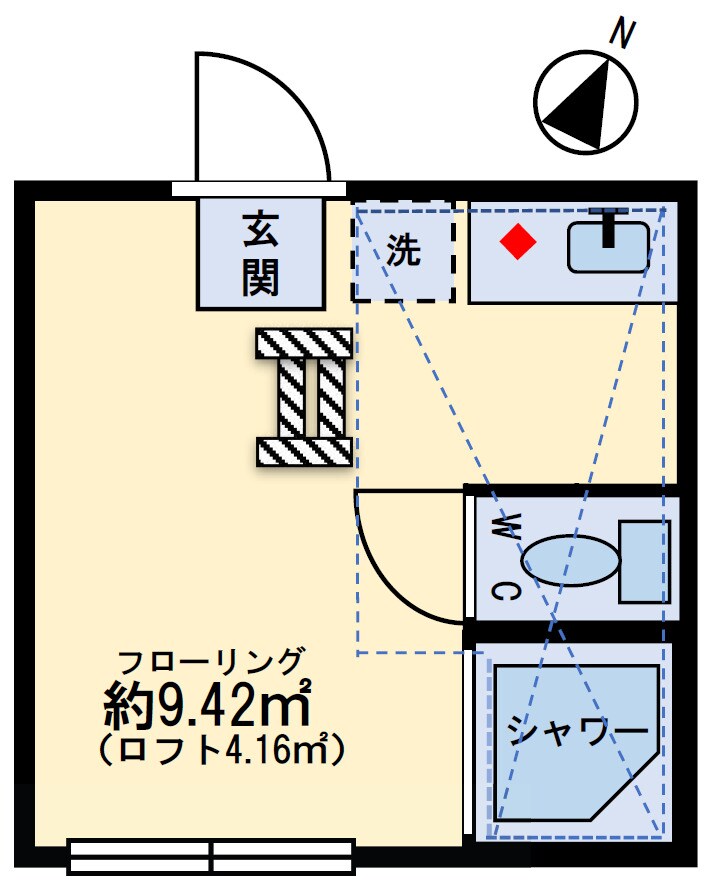 東中野駅 徒歩9分 1階の物件間取画像