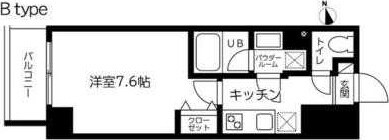 スカイコート蔵前Ⅱの物件間取画像