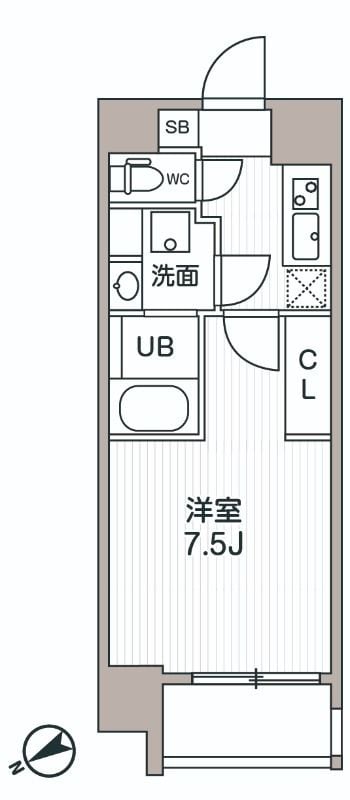 シーズンフラッツ浅草橋の物件間取画像