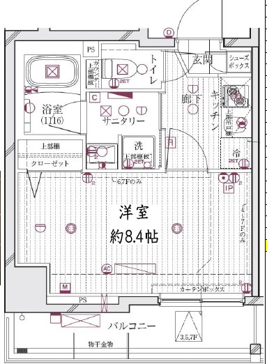 レガリス清澄白河ブロッサムの物件間取画像