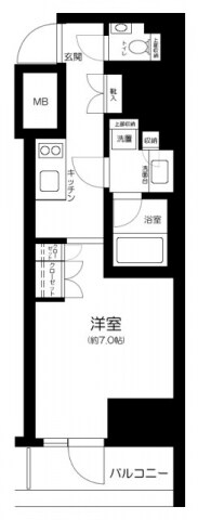 ザ・パークワンズ門前仲町の物件間取画像