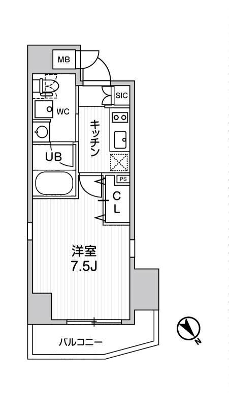 ステージファースト浅草橋Ⅲの物件間取画像