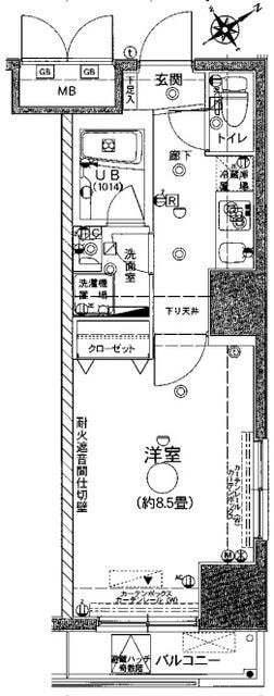 グランフォース上野入谷の物件間取画像