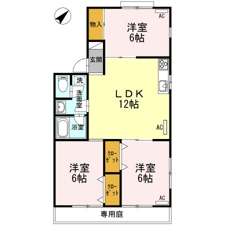 セジュール吉岡Ａの物件間取画像