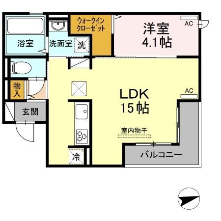 二軒屋駅 徒歩12分 1階の物件間取画像