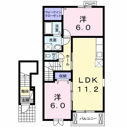阿波中島駅 徒歩17分 2階の物件間取画像