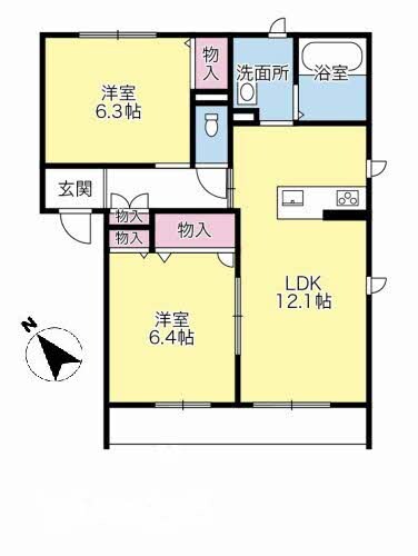 文化の森駅 徒歩26分 1階の物件間取画像