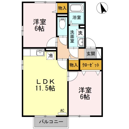 阿南駅 徒歩43分 2階の物件間取画像