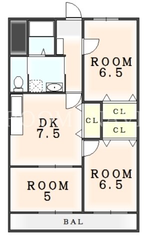 阿波路マンションの物件間取画像