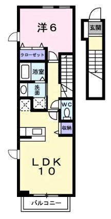 オレンジハイツAの物件間取画像