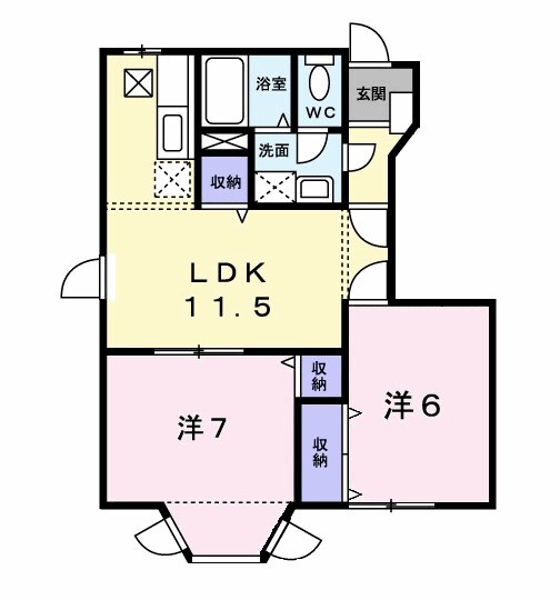 地蔵橋駅 徒歩34分 1階の物件間取画像