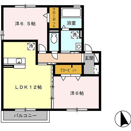 リバーサイド野神の物件間取画像