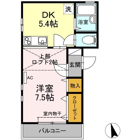 文化の森駅 徒歩12分 2階の物件間取画像