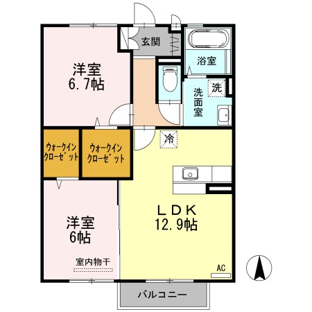ラ・ソラーレⅠの物件間取画像